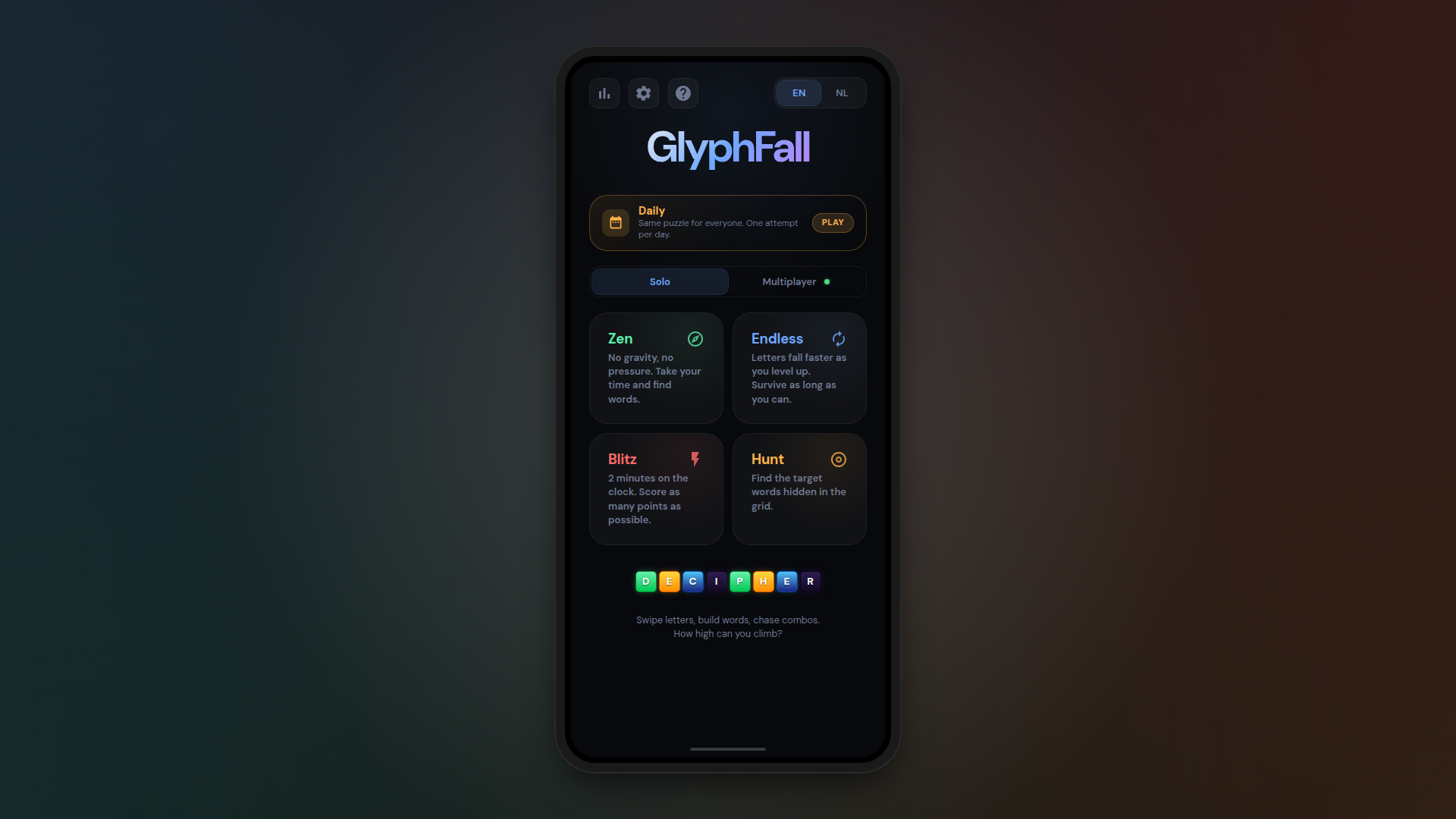 GlyphFall Game